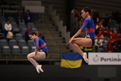 España en un ejercicio del Campeonato de Europa.