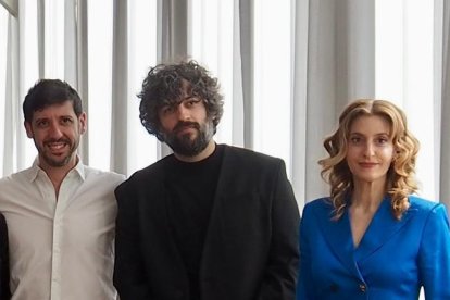 Pffefer, Esbec y Sancho, esta mañana.