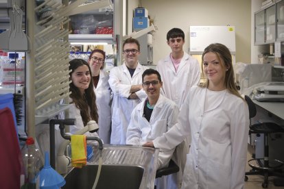 Miguel Vicente-Manzanares junto a su grupo de investigación