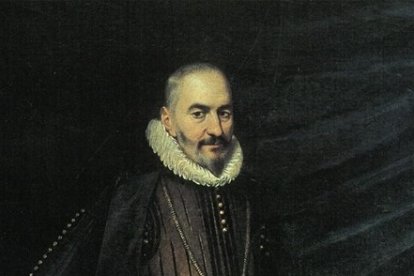 Detalle del óleo de Van der Hamen, con el retrato de Diego Sarmiento.