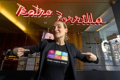 Berta Monclús, de Impro Valladolid, en el Zorrilla.