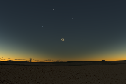 Recreación del eclipse en Medina de Rioseco
