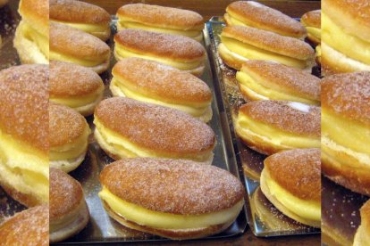 Los abisinios, uno de los dulces más emblemáticos de Valladolid, destacan por su masa frita, forma ovalada y relleno cremoso, una receta tradicional muy popular en Medina de Rioseco.