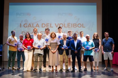 Premiados en la I Gala del Voleibol de Castilla y León celebrada en Valladolid.