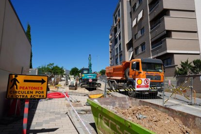 Obras de la red de calor de Parquesol.