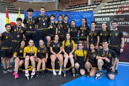 Los participantes de Rolling Lemons en el Campeonato de España de Freestyle.