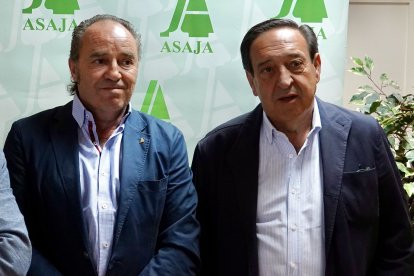 Juan Ramón Alonso y Pedro Barato, en una imagen de archivo en Asaja Valladolid.