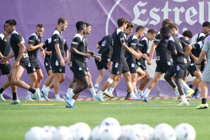 Entrenamiento del Real Valladolid en los Anexos.