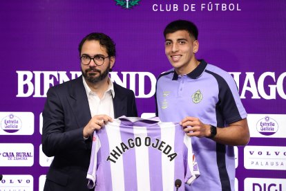 Presentación de Thiago Ojeda como nuevo jugador del Real Valladolid.