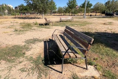 Uno de los parques de Valladolid en el mes de agosto