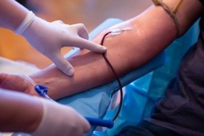 Imagen de archivo de una donación de sangre.