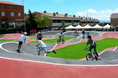 Ejemplo de la nueva pista pumptrack.