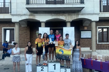 Podium conjunto en Lantadilla.