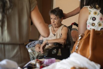 Minutos antes del desahucio de Maricarmen de su piso de Madrid