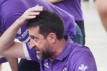 David Barrio, en un momento del partido perdido por el UEMC ante Melilla.