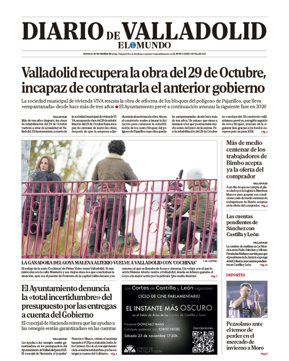 Portada 21 de noviembre