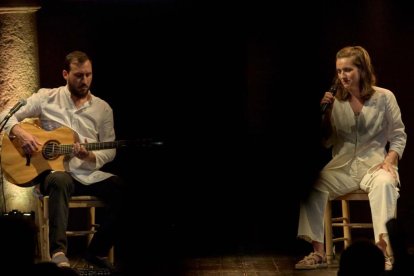 Astier y Rodríguez, durante una actuación