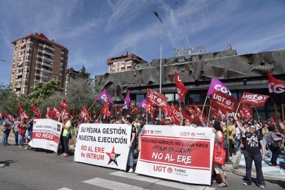 Manifestación de los trabajadores de Intrum