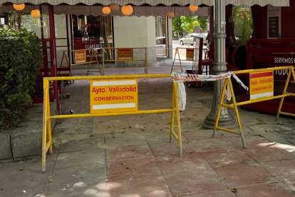 El recorrido que hacía el antiguo carril atravesando la terraza