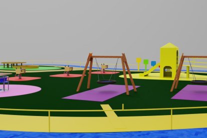 Infografía del parque diseñado por la estudiante de la Universidad de Valladolid