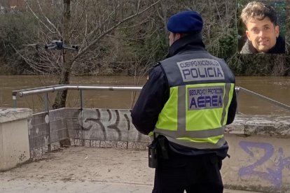 La Policía Nacional busca con drones al profesor desaparecido en Valladolid.