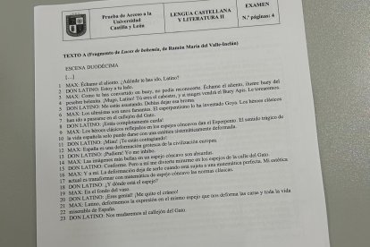 Fragmento de Luces de bohemia, de Ramón María del Valle-Inclán