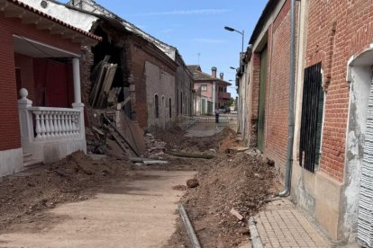 Derrumbe de la pared de una panera en Rodilana, Medina del Campo.