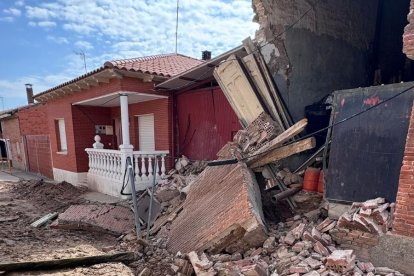 Derrumbe de la pared de una panera en Rodilana, Medina del Campo.