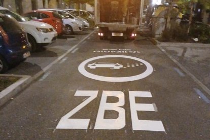 Señalización en la calle Padilla