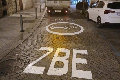 Señalización en la calle San Martín