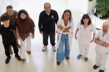 Pacientes y parte del equipo médico de Otorrinolaringología y Logopedia del Río Hortega.