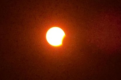 Comienzo del eclipse total de sol