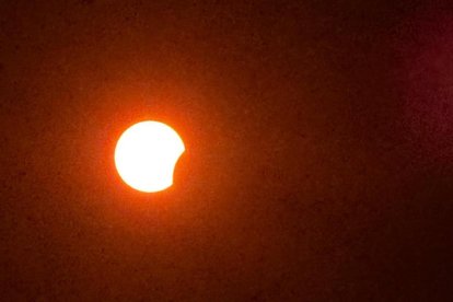 Comienzo del eclipse total de sol