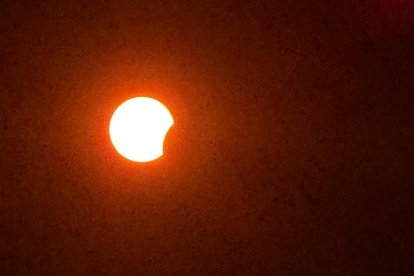 Comienzo del eclipse total de sol