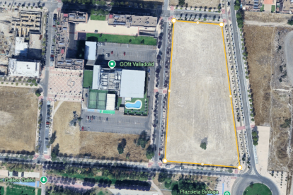 Parcela donde se instalará Skala Valladolid