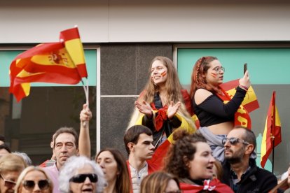 Concentración ante la sede del PSOE de Valladolid por la igualdad de los españoles y contra la amnistía. ICAL