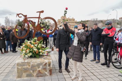 JUAN MIGUEL LOSTAU. 26/02/2023. VALLADOLID. COMUNIDAD DE CASTILLA Y LEÓN. HOMENAJE CICLISTA ESTELA DOMÍNGUEZ FALLECIDA EN ACCIDENTE HIJA DE JUAN CARLOS DOMÍNGUEZ