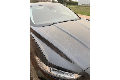 Coche cubierto del manto marrón. E. M.