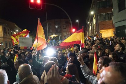 Concentración en la sede del PSOE de Valladolid contra la amnistía. ICAL
