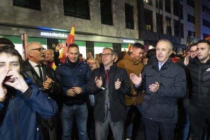 Concentración en la sede del PSOE de Valladolid contra la amnistía. ICAL