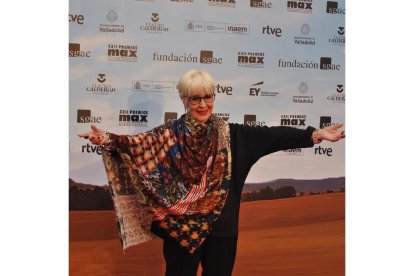 Concha Velasco en el Teatro Calderón el 17 de marzo de 2018 en el acto donde recibió la Medalla de Oro de Valladolid. -TURISMO VALLADOLID