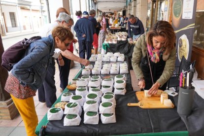 El alcalde de Valladolid, Jesús Julio Carnero, inaugura el Mercado del Queso de Villalón de Campos. J. M. LOSTAU