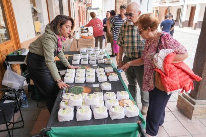 El alcalde de Valladolid, Jesús Julio Carnero, inaugura el Mercado del Queso de Villalón de Campos. J. M. LOSTAU