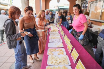 El alcalde de Valladolid, Jesús Julio Carnero, inaugura el Mercado del Queso de Villalón de Campos. J. M. LOSTAU