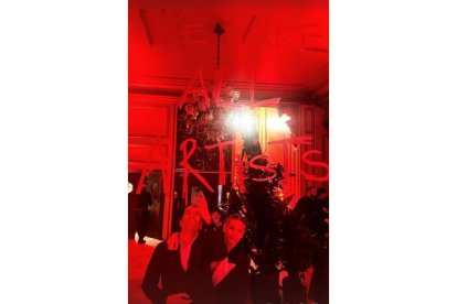 Marina Diez y Guillermo V. Rodriguez en la fiesta VIP de los Goya en el Club 1844 en el Círculo de Recreo. -GUILLER MORGUEZ