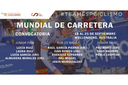 Seleccion ciclismo para el Mundial. / EM
