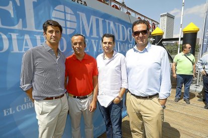Raúl Cerezo-Yuste, Juan Manuel Fareteo, Raúl Omaña (Gestoría Cerezo-Yuste) y Mariano Villafafila (Mutua Maz)