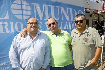 Pedro Retuerto (Presidente de boxeo de CyL), José Luis Luengo y Luis García (Club boxeo Valladolid). J.M. LOSTAU