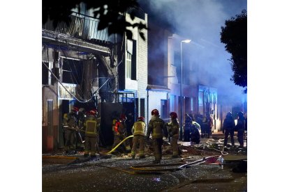 Explosión en la calle Goya de Valladolid. E.M.