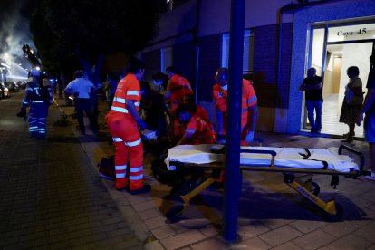 Explosión en la calle Goya de Valladolid. E.M.